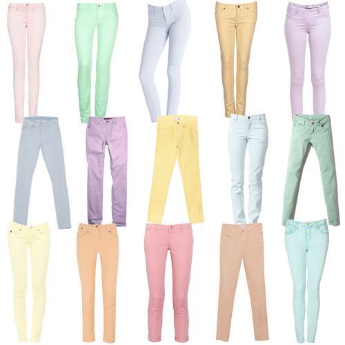 Jeans pastel sélection tendance 2012