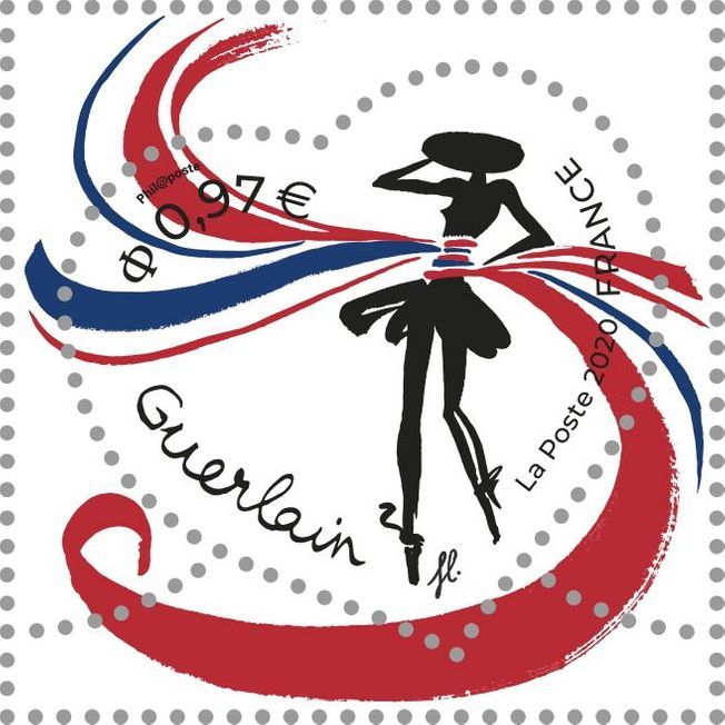 Le timbre Coeur Guerlain ruban.