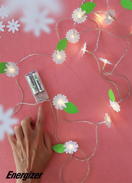 DIY idée lumineuse - guirlande de fleurs - DIY, couture et vie durable