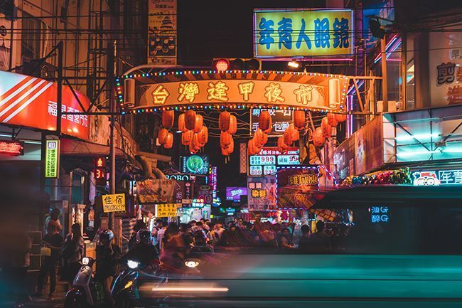 Le marché nocturne de Taichung à Taïwan.