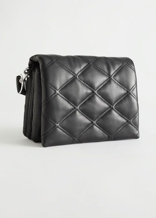 Authentique grand sac toile matelassé noir Chanel