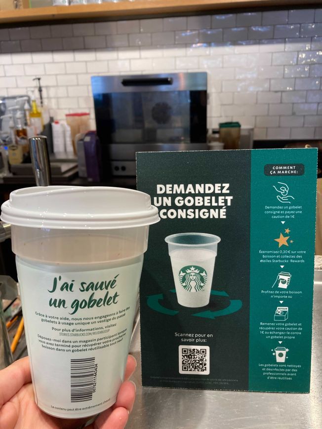 Starbucks expérimente le gobelet consigné dans 5 enseignes parisiennes