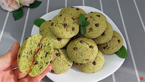 recette des cookies verts à la menthe