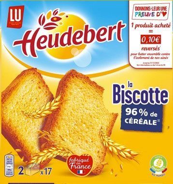 Rappel produit biscottes Lu Heudebert 