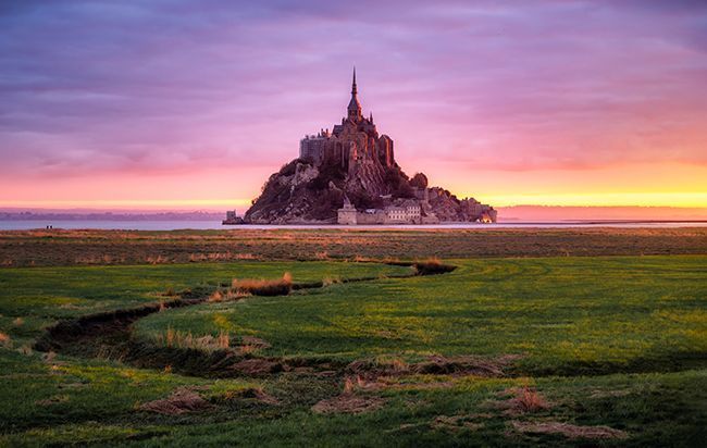 Le Mont Sanint-Michel en Normandie.