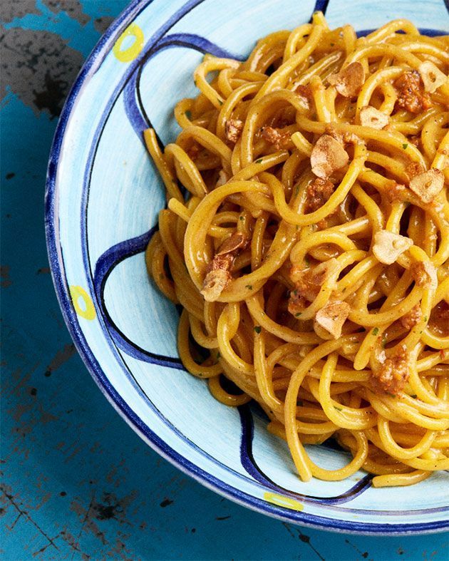 The recipe for pasta with sea urchins grande mamma