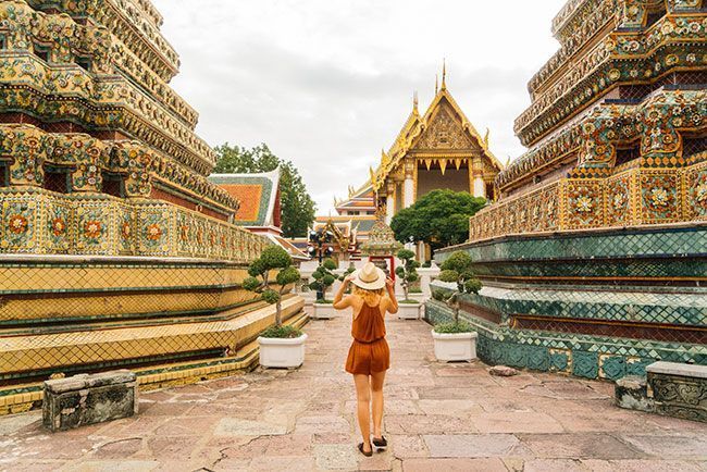 Une touriste à Bangkok en Thaïlande.