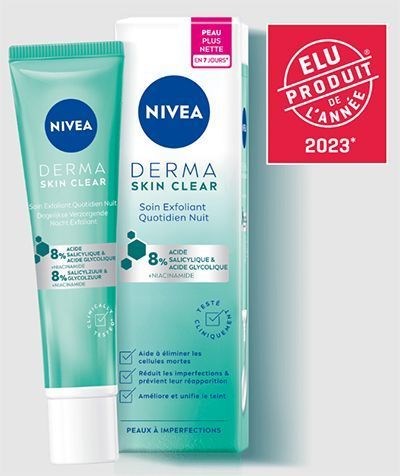 Le soin Derma Skin Clear nuit NIVEA.
