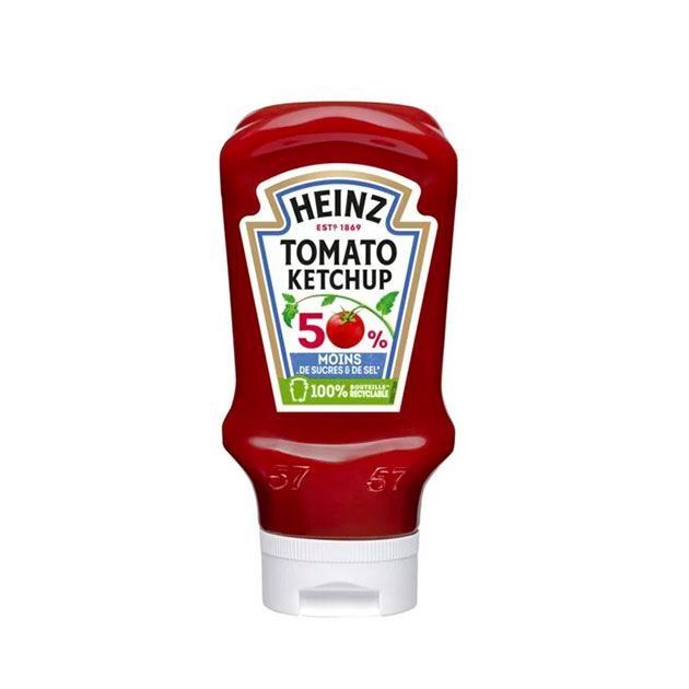 Tomato ketchup 50 % moins de sucres et de sel, Heinz