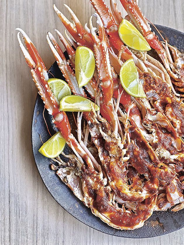 Large langoustines with satay by Cyril Lignac