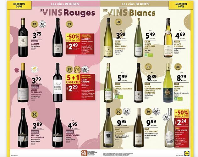 Lidl lance sa foire aux vins d’automne le 4 septembre voici les 8