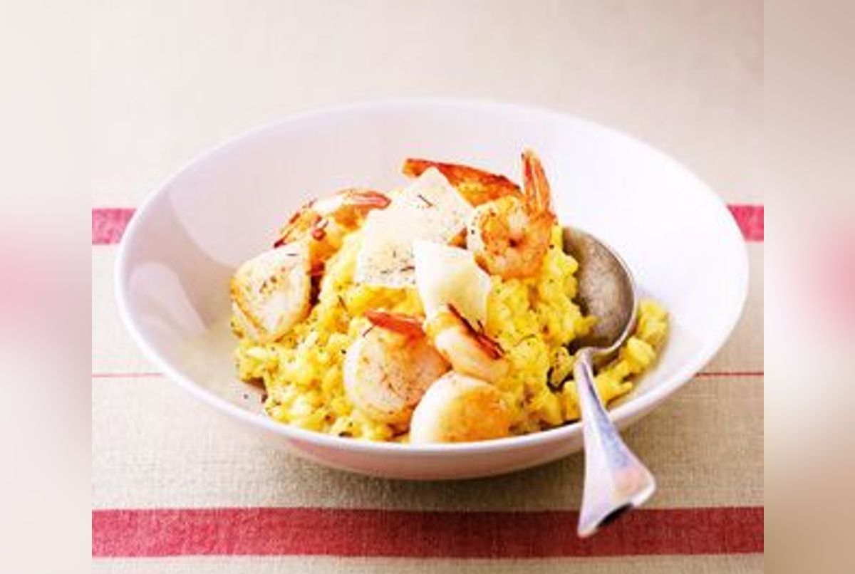 Timbale de riz aux fruits de mer Riz aux fruits de mer Version Femina