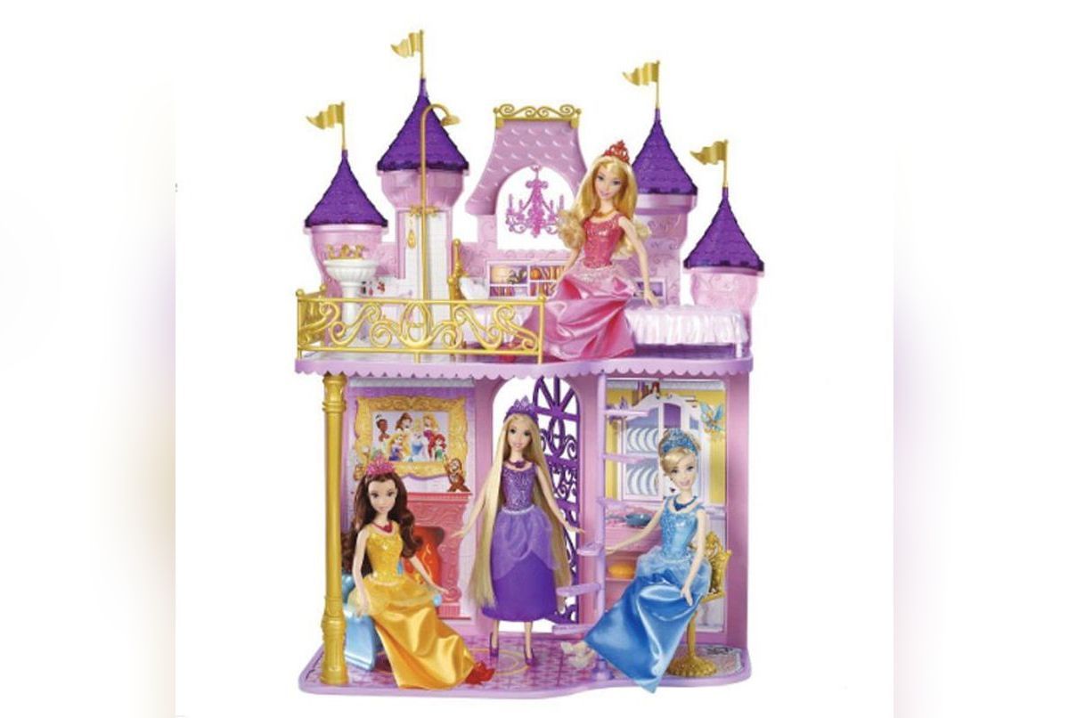 Château de princesse pour poupées mannequins en bois FSC® - blanc, Jouet