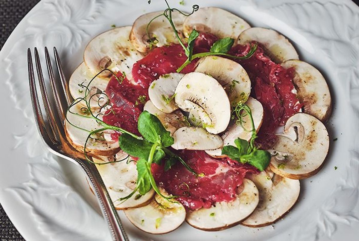 Carpaccio de bœuf et champignons de Mathieu Le Guillois