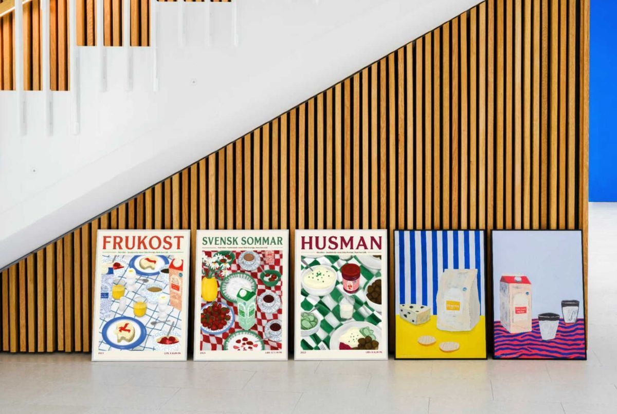 Lidl Suède collabore avec deux illustratrices et propose des affiches décoratives ultra désirables
