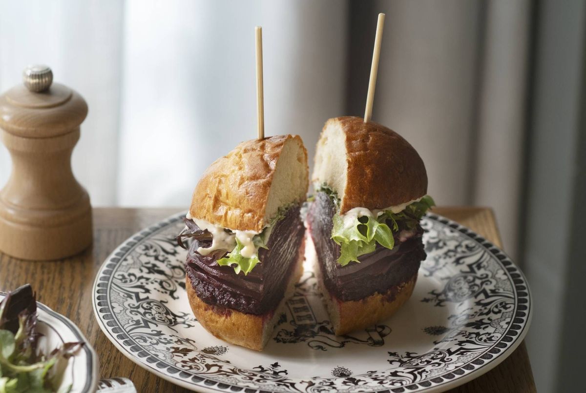 Burger de betterave et son ketchup