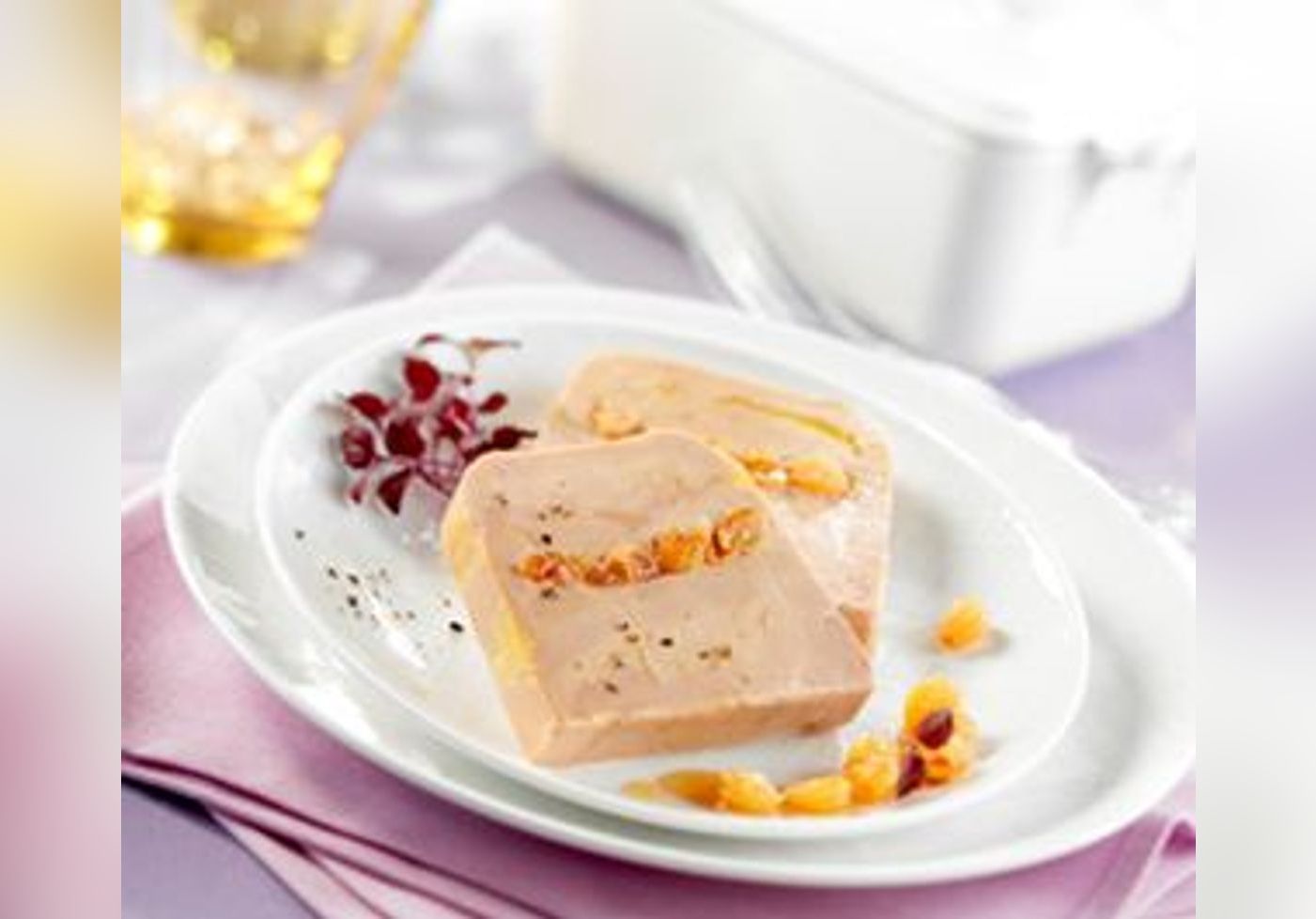 Terrine de foie gras raisins secs et liqueur de pomme Recette