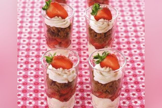 Verrine dessert fraise (par 2)