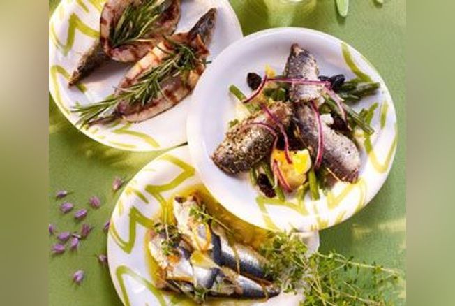 Sardines grillées, sardines niçoises et sardines marinées