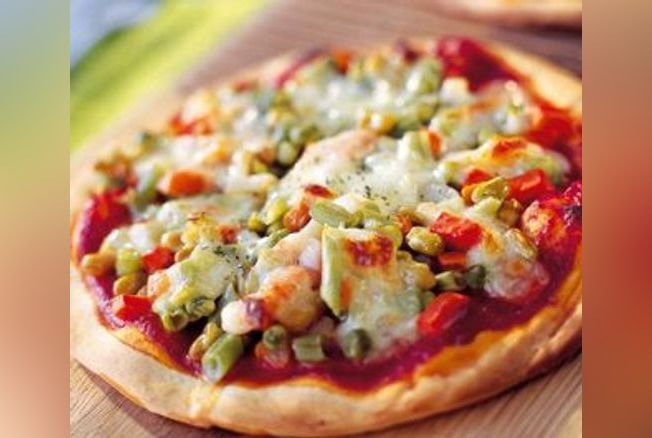 Pizza aux petits légumes