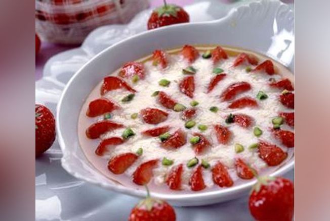 Crème brûlée aux fraises 