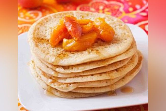 Pancakes et poêlée d'abricots