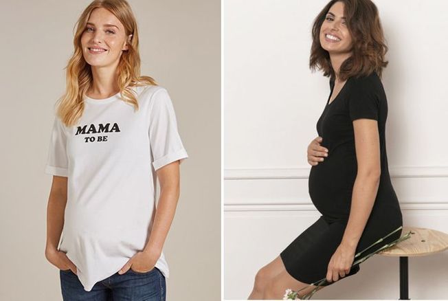 Pantalon de maternité pour femme enceinte - Pantalon d'allaitement -  Legging en tissu pour femme - Été : : Mode