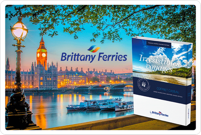 3 coffrets cadeau Brittany Ferries "Irresistibles Voyages" Decoupe-brittany