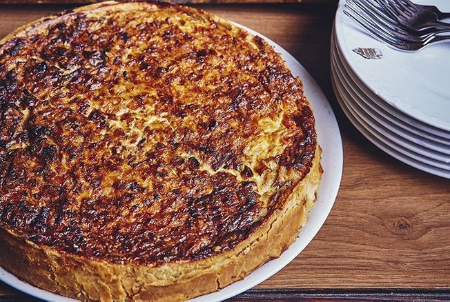 Tarte à l’oignon et aux petits lardons de la Maison Kammerzell