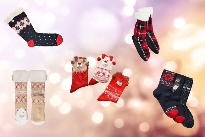 Chaussettes Rouge à Motifs Festifs, Bébé | Souris Mini - Souris Mini